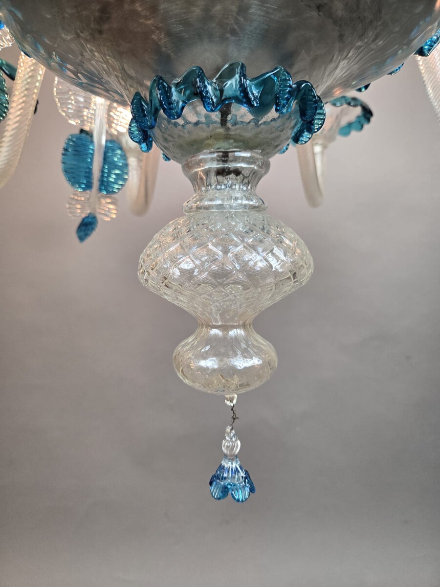 Murano chandelier with 10 lights