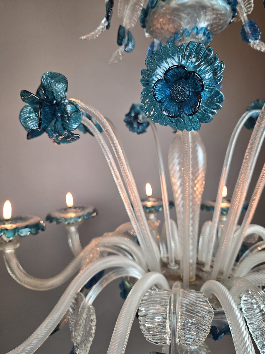 Murano chandelier with 10 lights