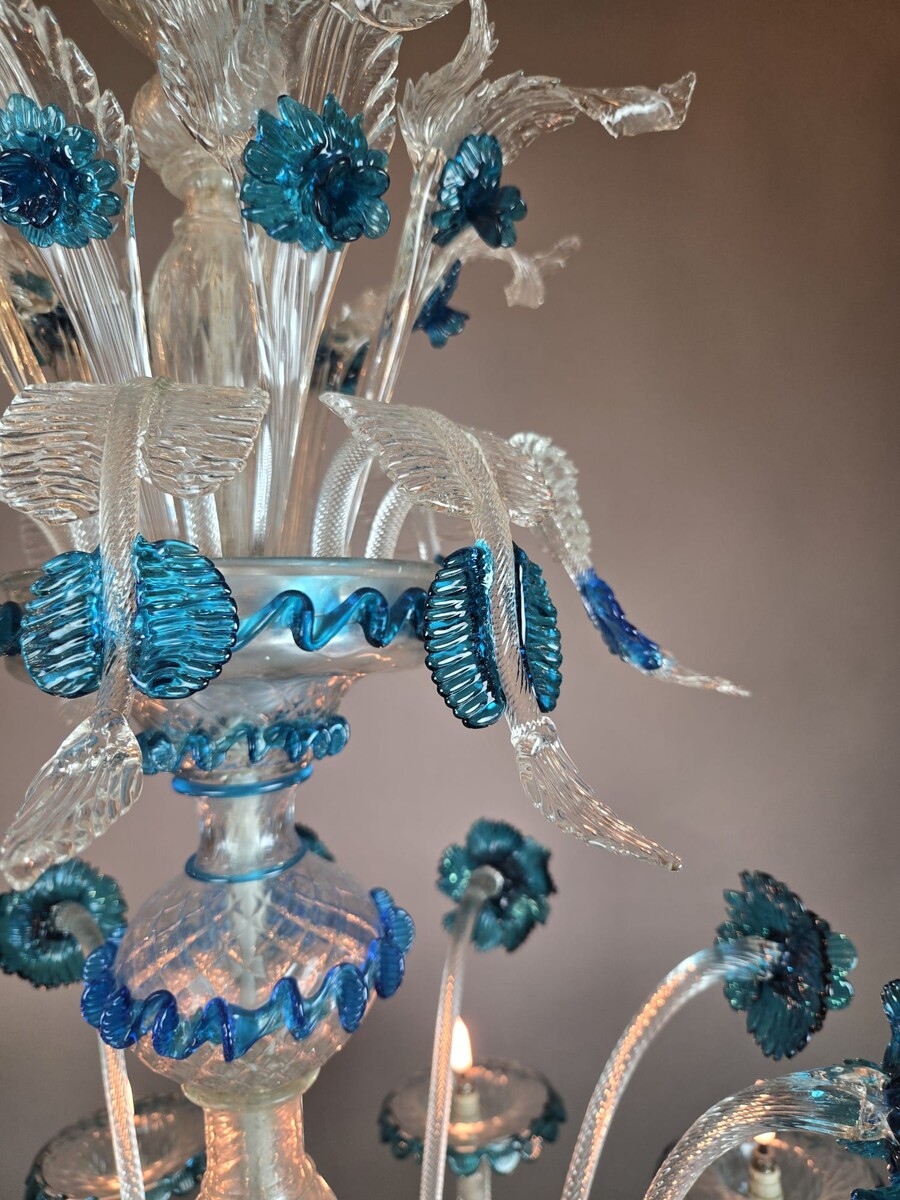 Murano chandelier with 10 lights