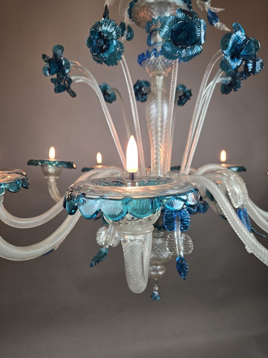 Murano chandelier with 10 lights