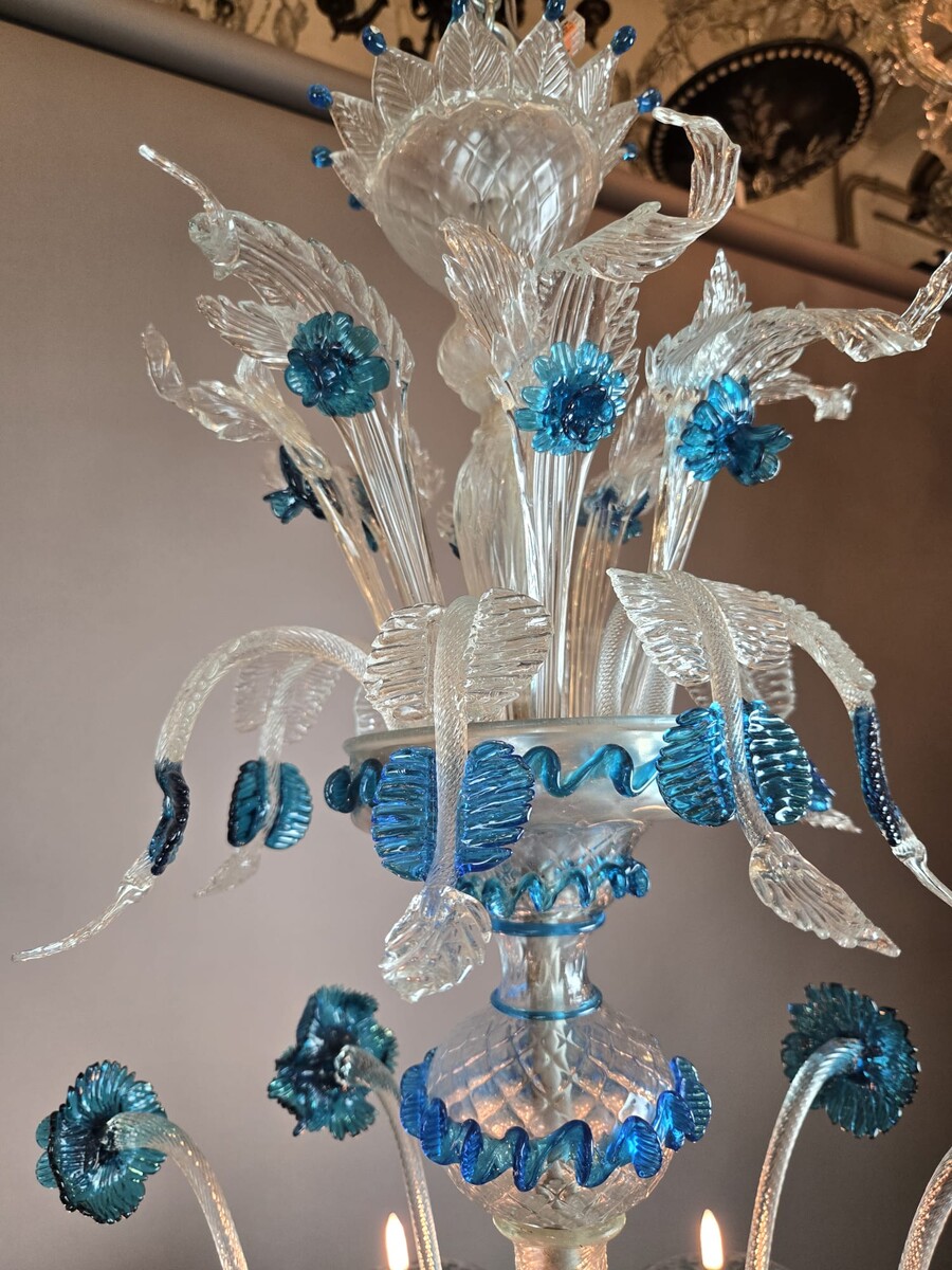 Murano chandelier with 10 lights