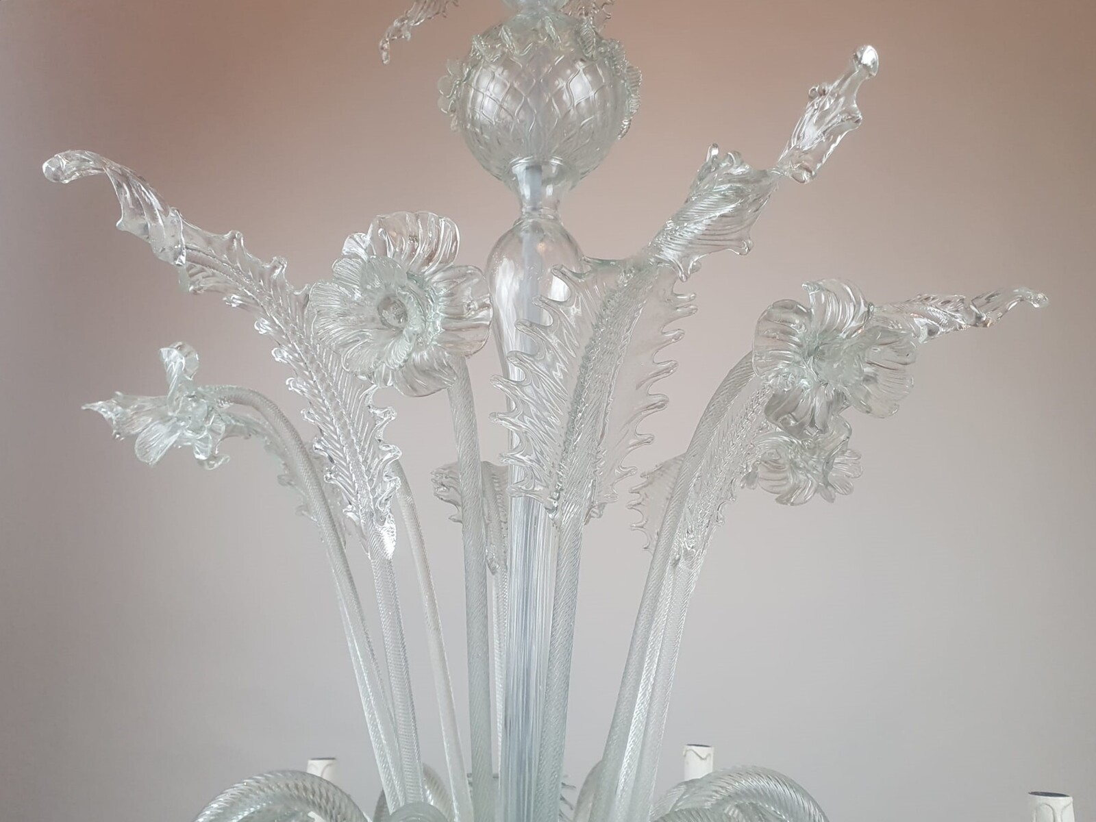 Murano chandelier with 6 arms of light