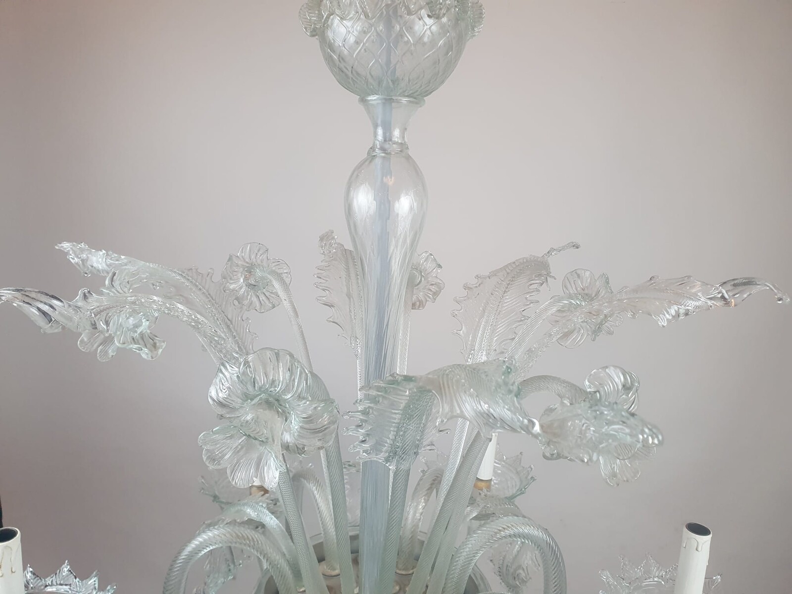 Murano chandelier with 6 arms of light