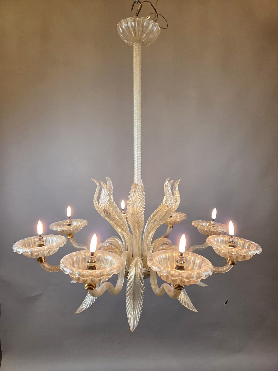Murano chandelier with 8 lights