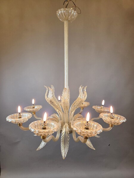 Murano chandelier with 8 lights
