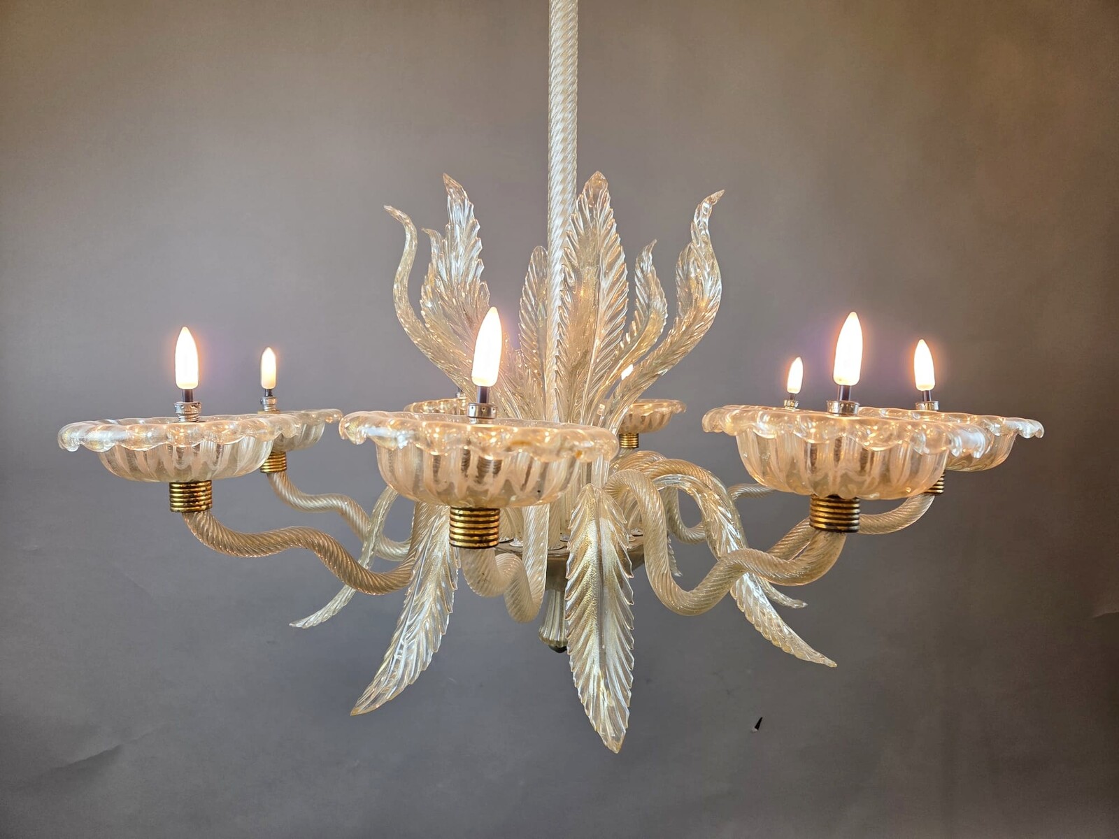 Murano chandelier with 8 lights