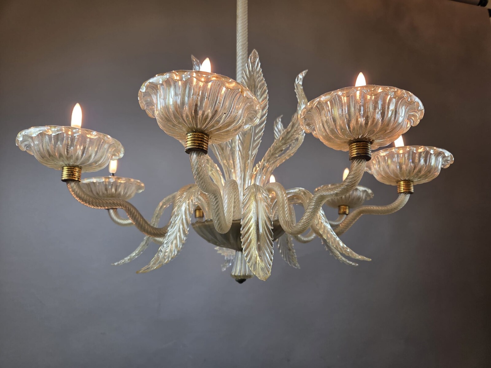 Murano chandelier with 8 lights