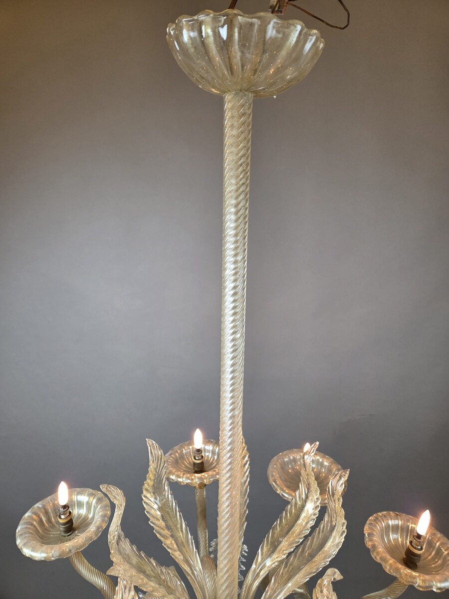 Murano chandelier with 8 lights