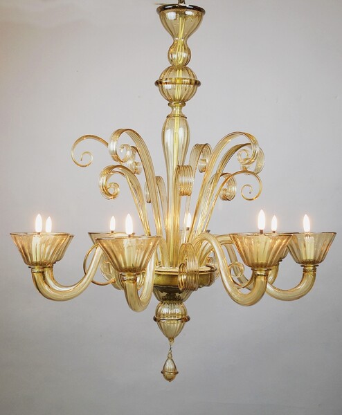 Murano glass chandelier, Venini