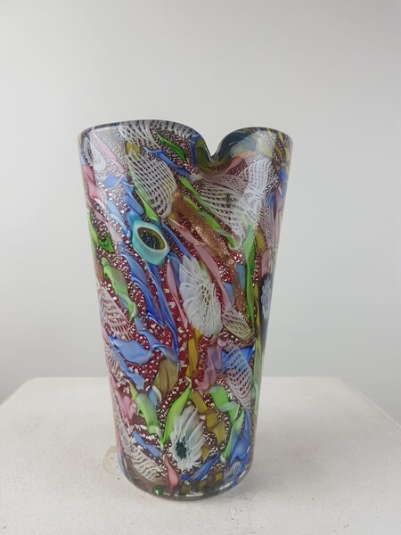 Murano glass vase from the Bizancio series by Giulio Radi - Circa 1950