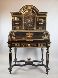 Napoleon III marquetry cylinder desk