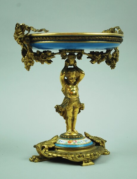 Napoleon III porcelain cup mounted on gilt bronze