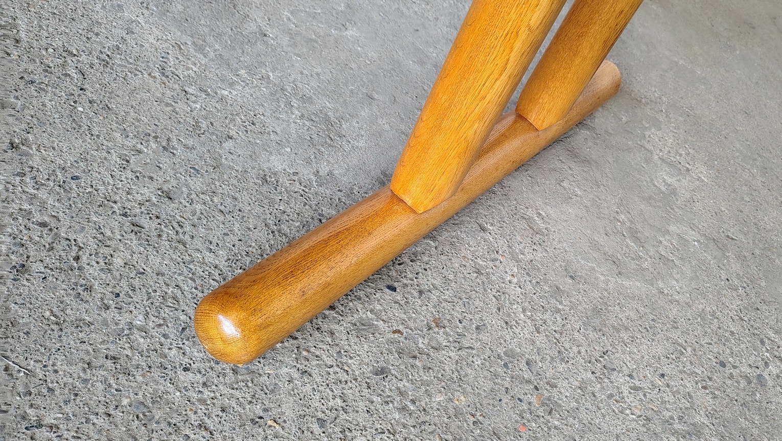 Oak dining set with 6 chairs, 1970-1980s