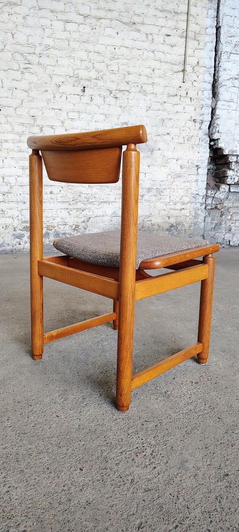 Oak dining set with 6 chairs, 1970-1980s