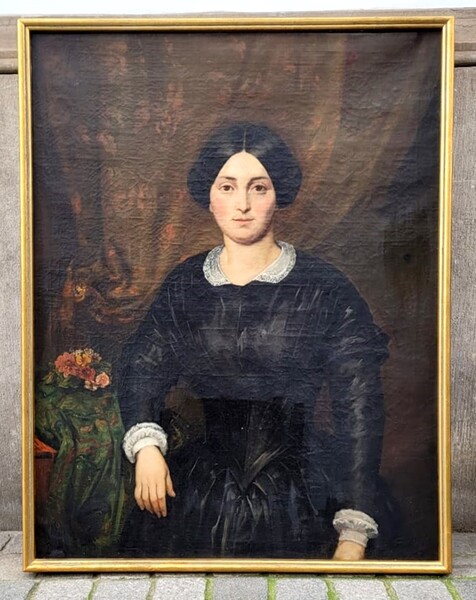 Oil on canvas - portrait - 19th century