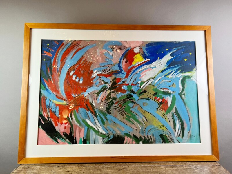 Oil on cardboard , Dré Aerts, Belgian, 1990s