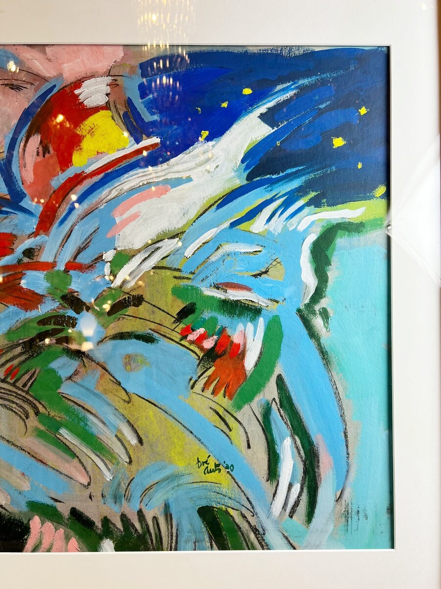 Oil on cardboard , Dré Aerts, Belgian, 1990s