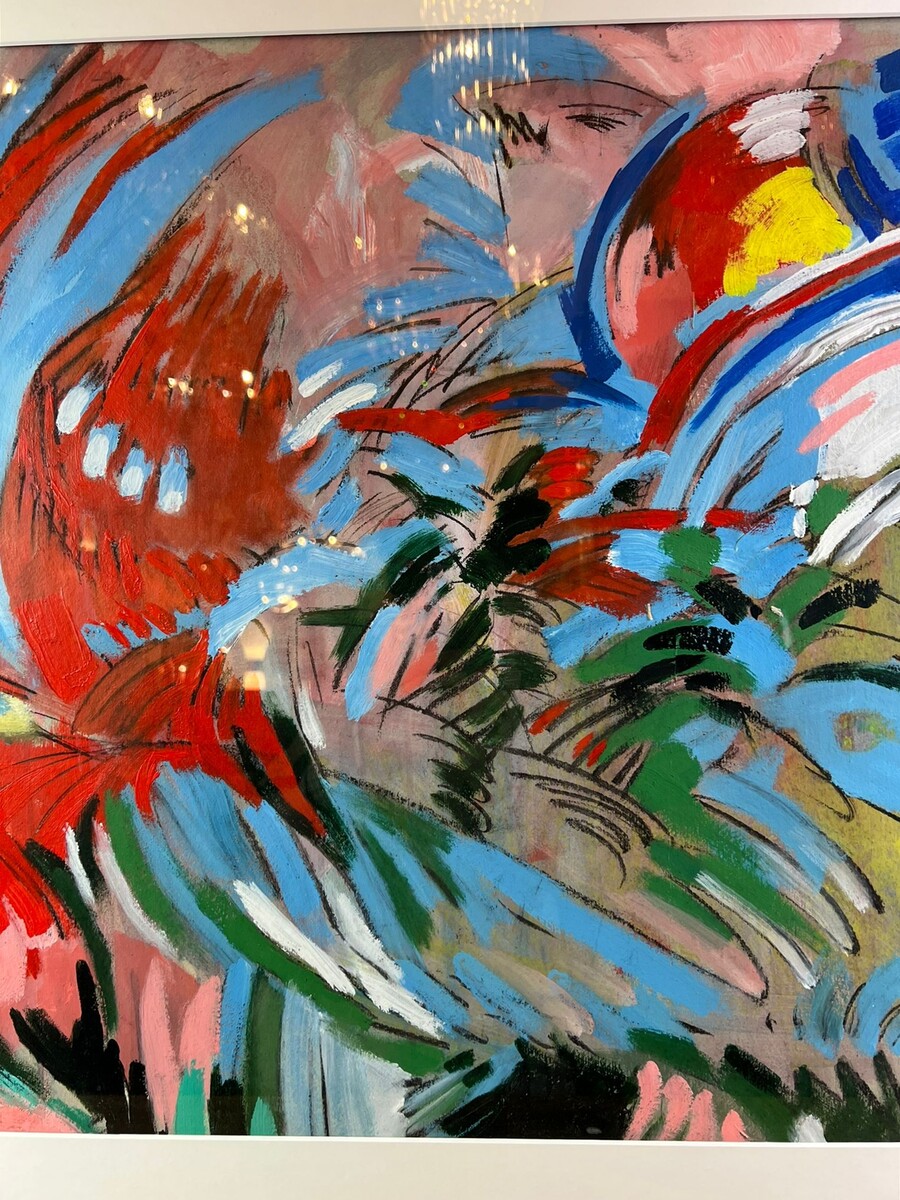 Oil on cardboard , Dré Aerts, Belgian, 1990s