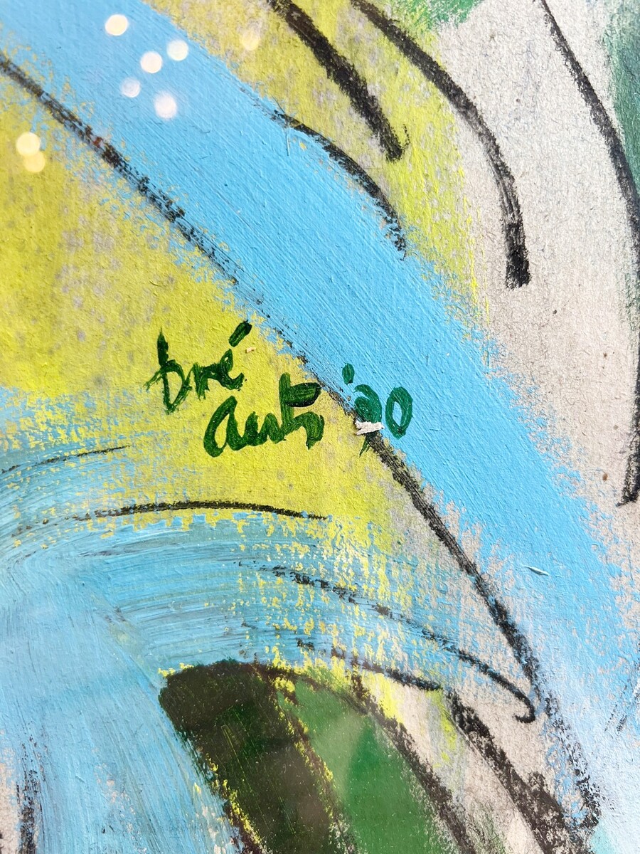 Oil on cardboard , Dré Aerts, Belgian, 1990s