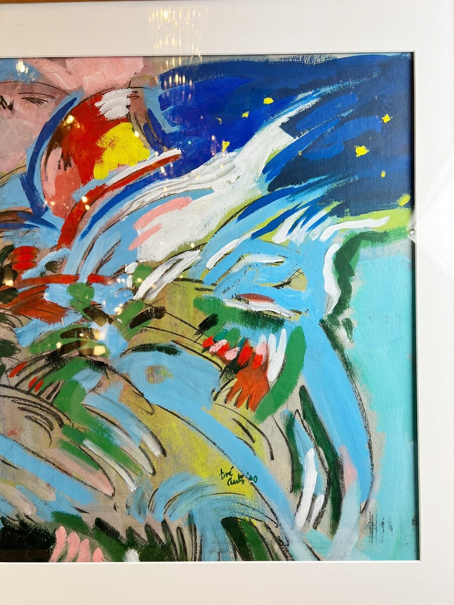 Oil on cardboard , Dré Aerts, Belgian, 1990s