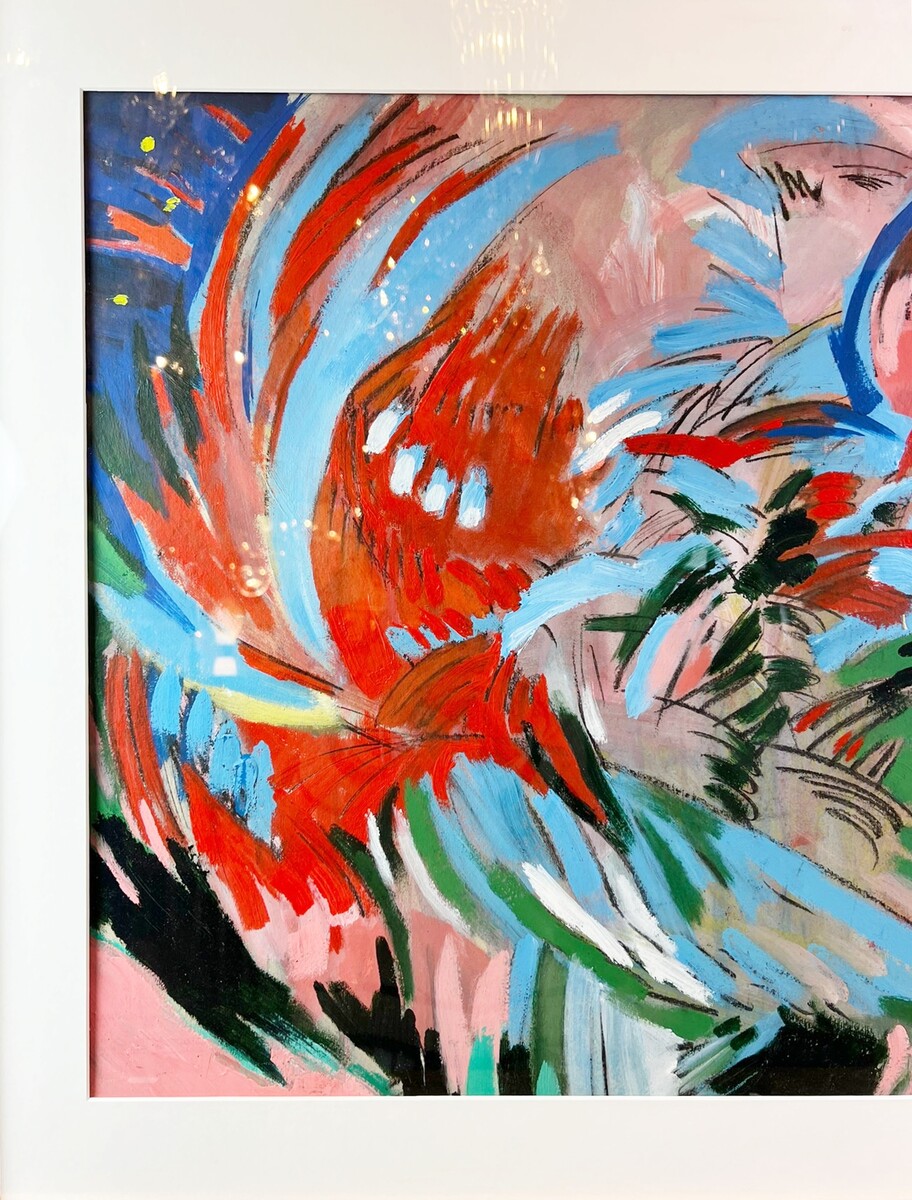 Oil on cardboard , Dré Aerts, Belgian, 1990s