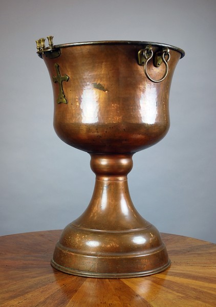 Orthodox copper baptismal vat