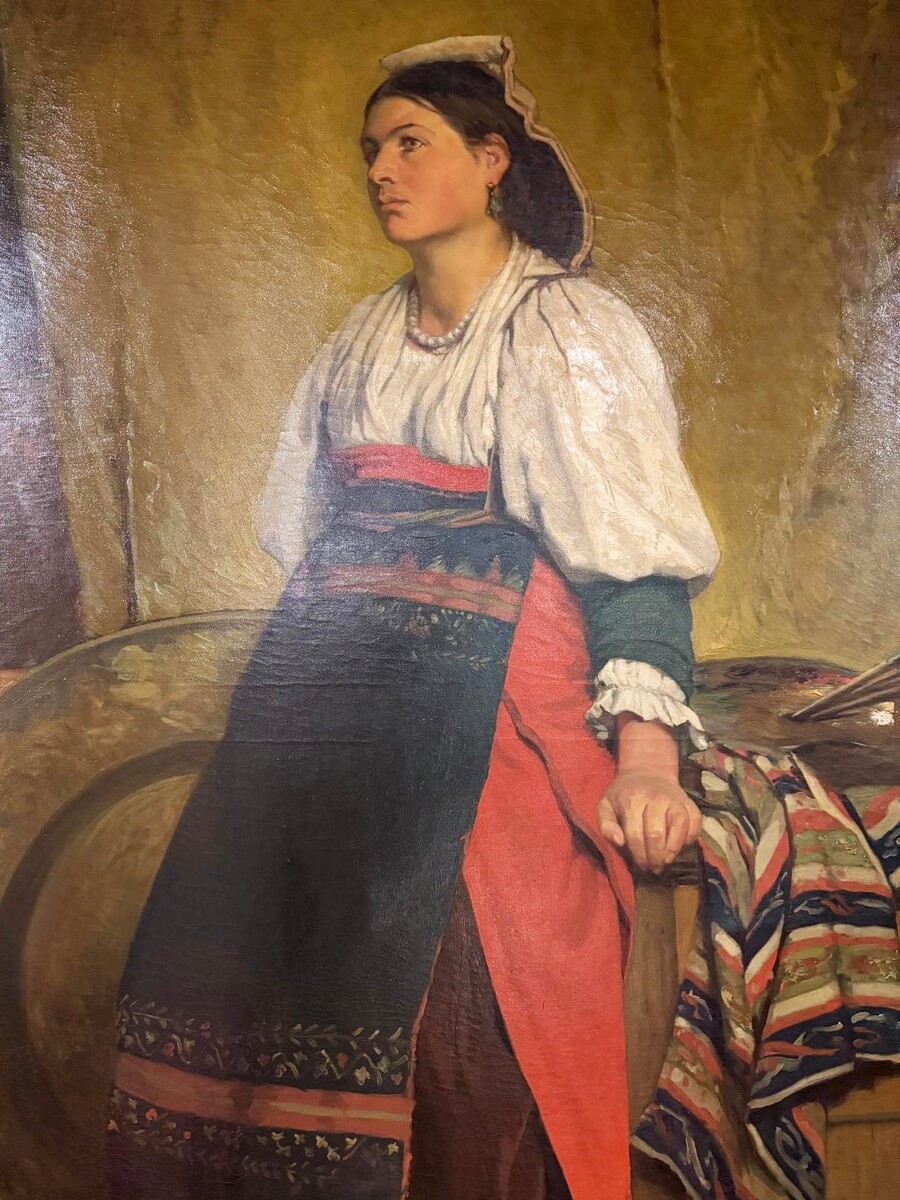 ortrait of a gypsy by Emile Delpéré