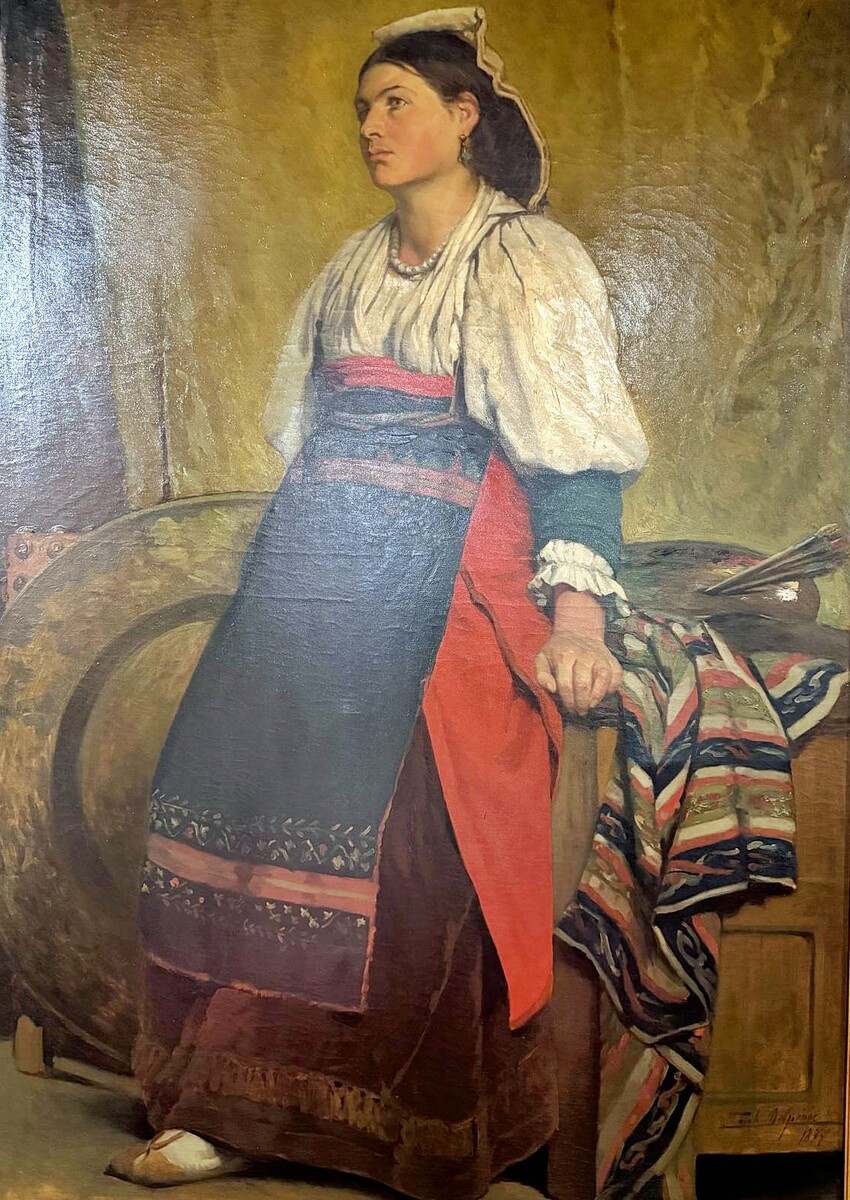 ortrait of a gypsy by Emile Delpéré