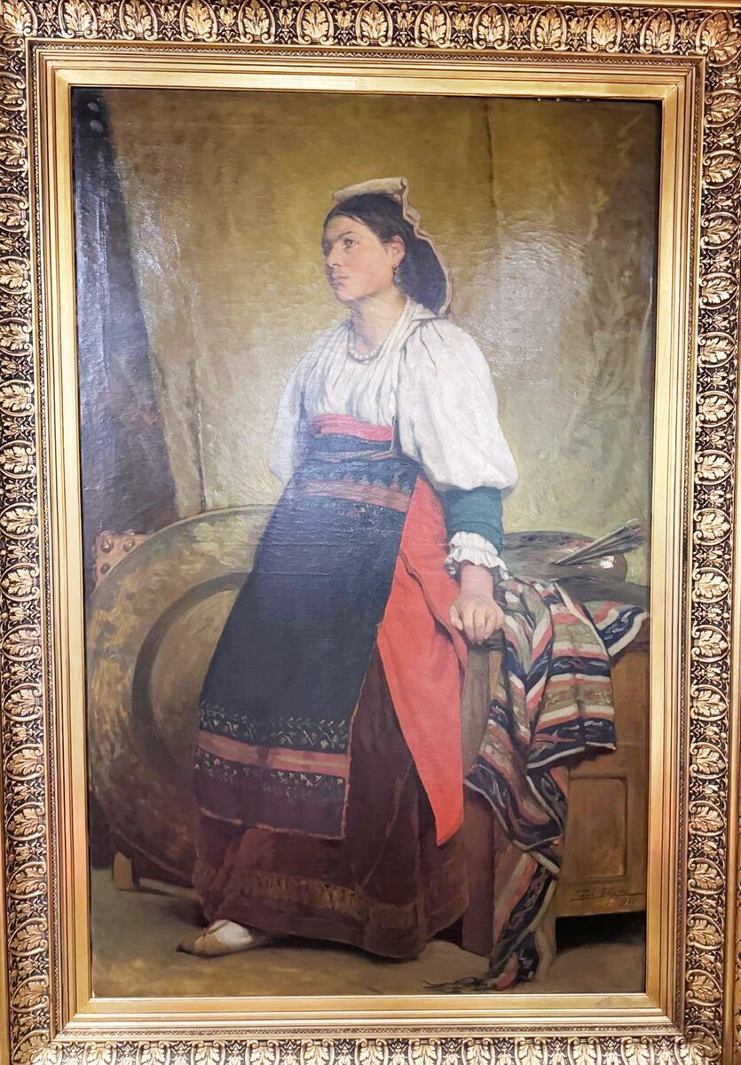 ortrait of a gypsy by Emile Delpéré