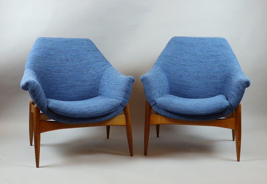 Pair of 1950's armchairs by Julia Gaubek