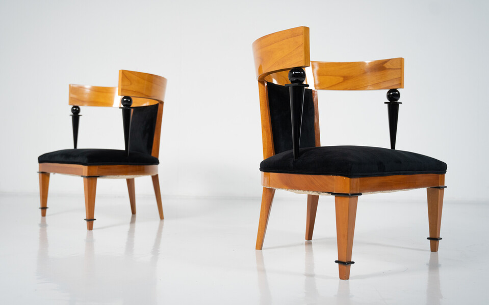 Pair of armchairs, André Arbus style