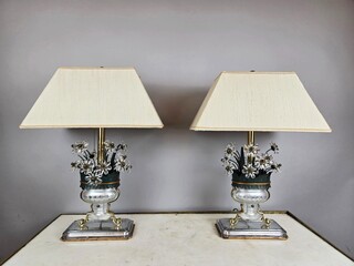 Pair of Baguès style lamps