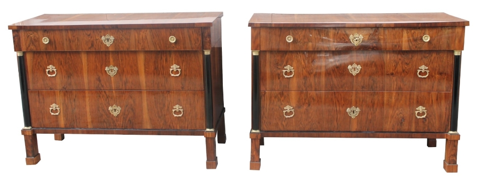 Pair of Biedermeier chest of drawers
