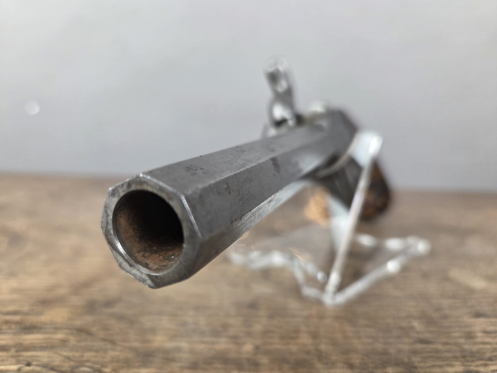 Pair of box pistols, Liège circa 1840, side hammer, walnut stock with 
