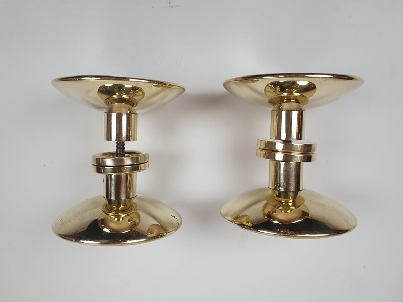 Pair of brass door handles, circa 1940