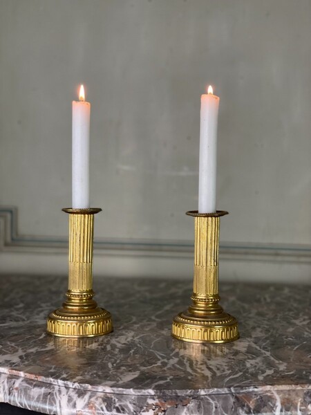 Pair Of Candlesticks At La Financière, Early Nineteenth