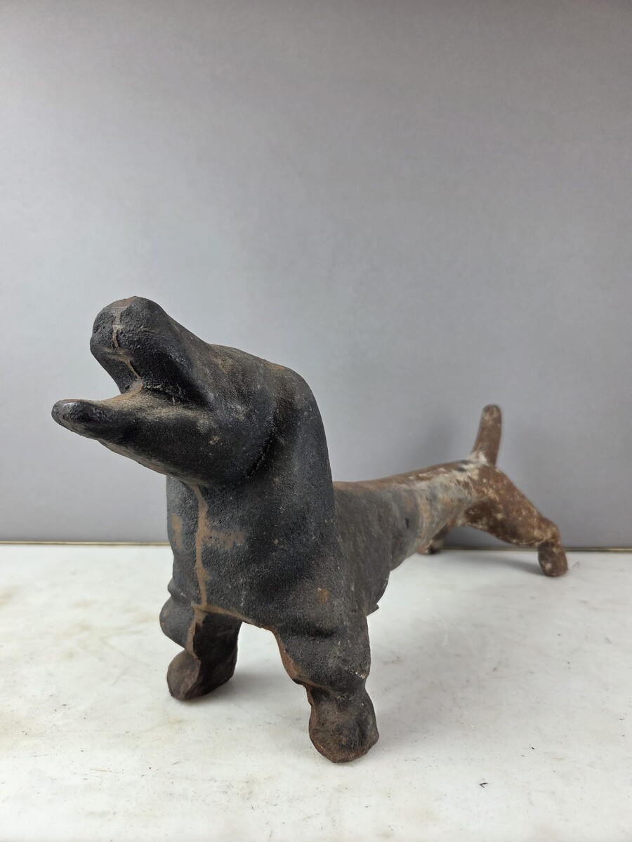 Pair of cast iron andirons