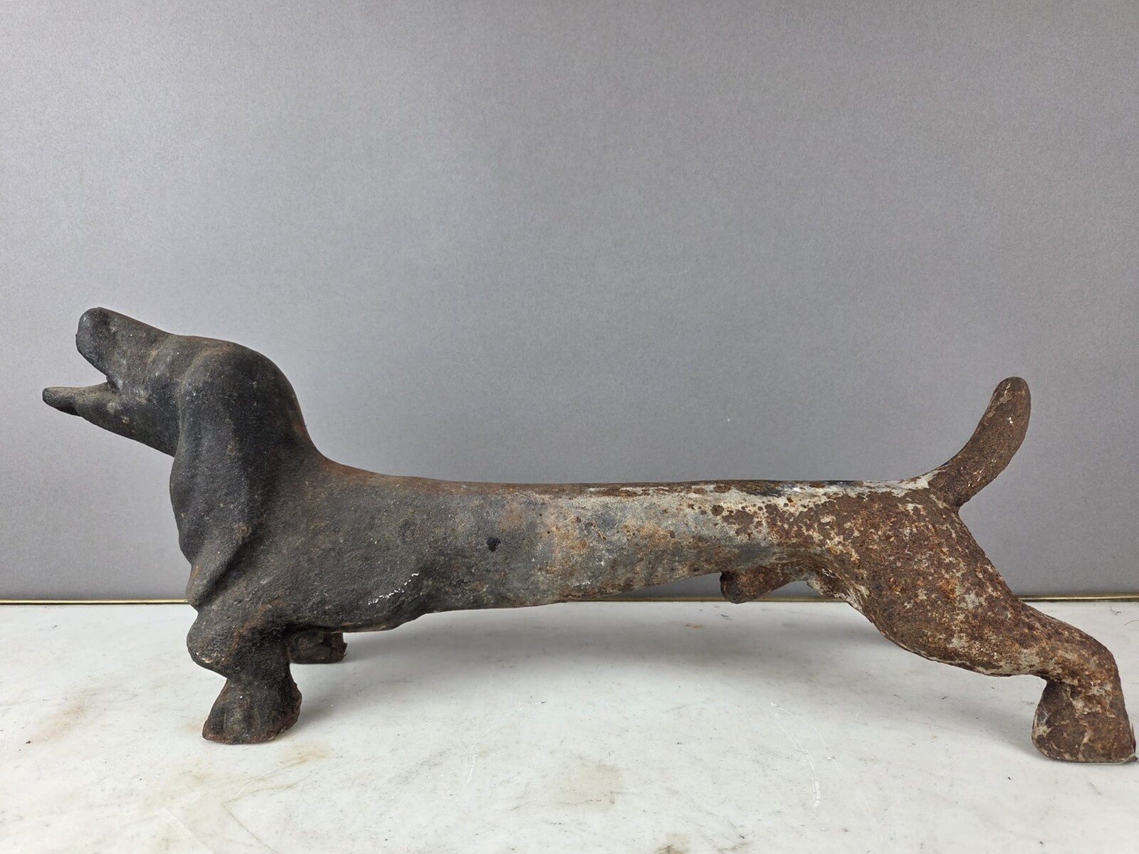 Pair of cast iron andirons
