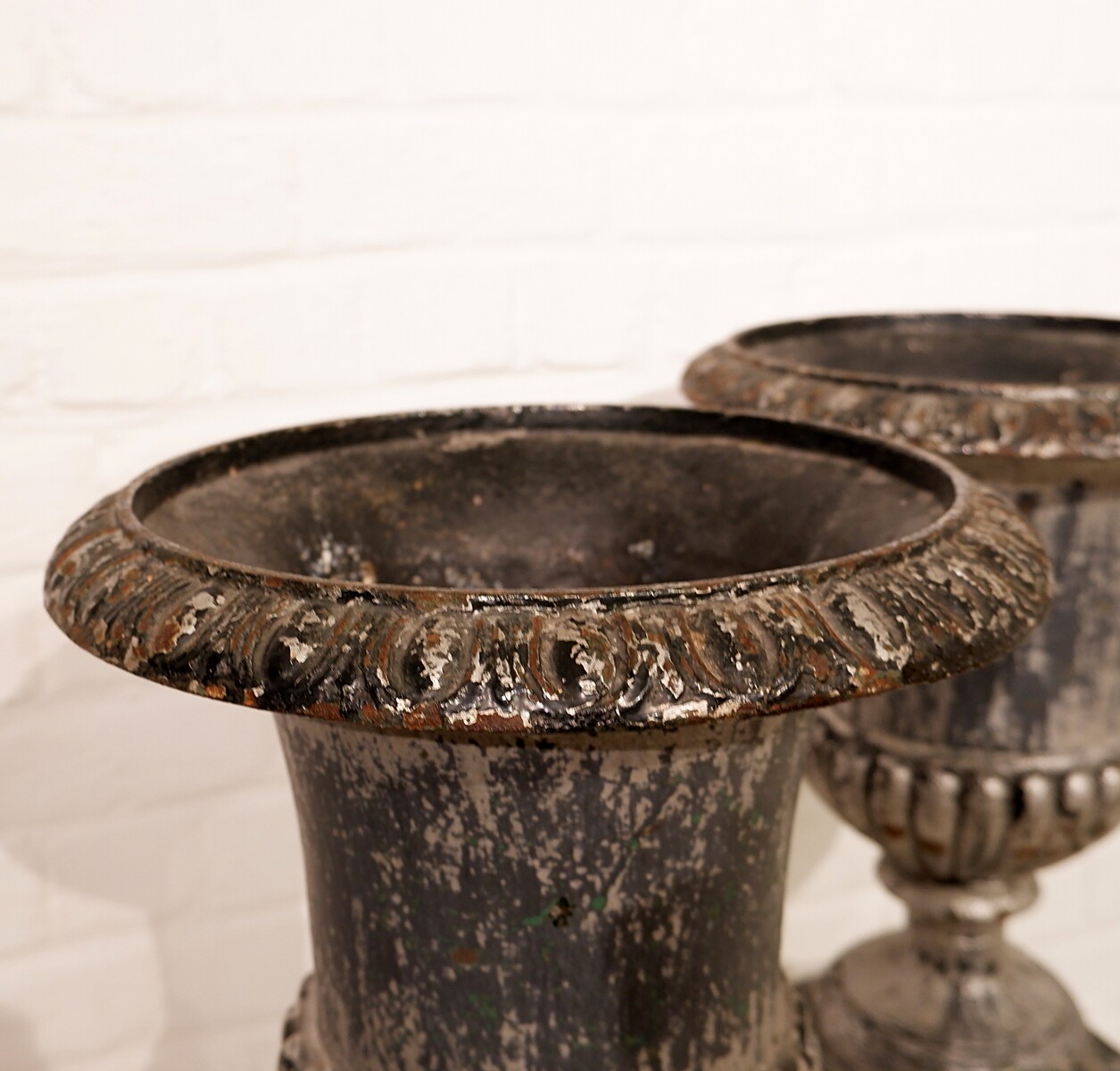 Pair of cast iron garden basins