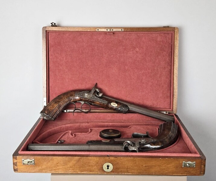 Pair of dueling pistols, France circa 1850