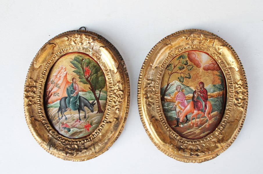 Pair of early 18th C. russian orthodox icons