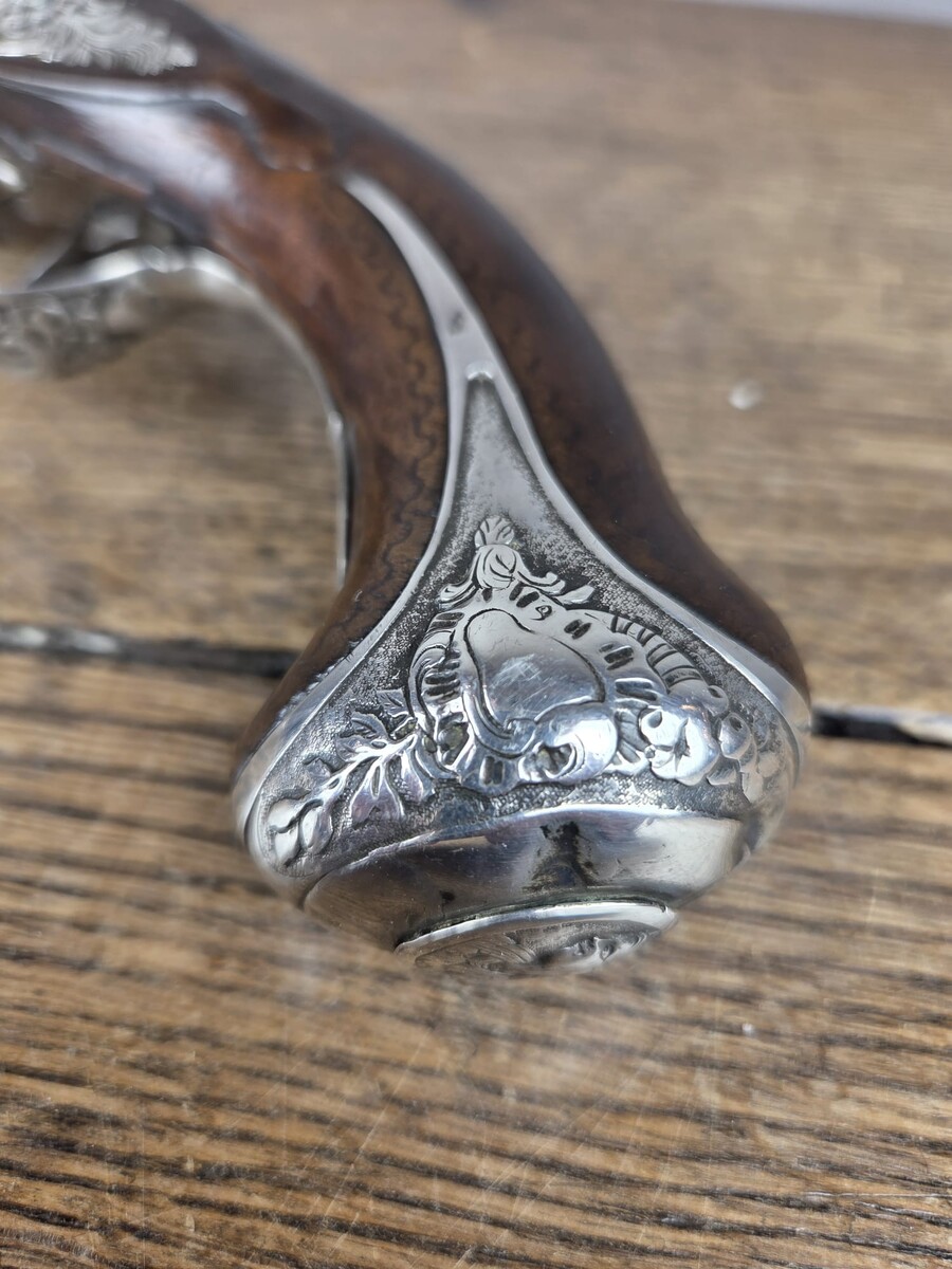 Pair of flintlock pistols circa 1750