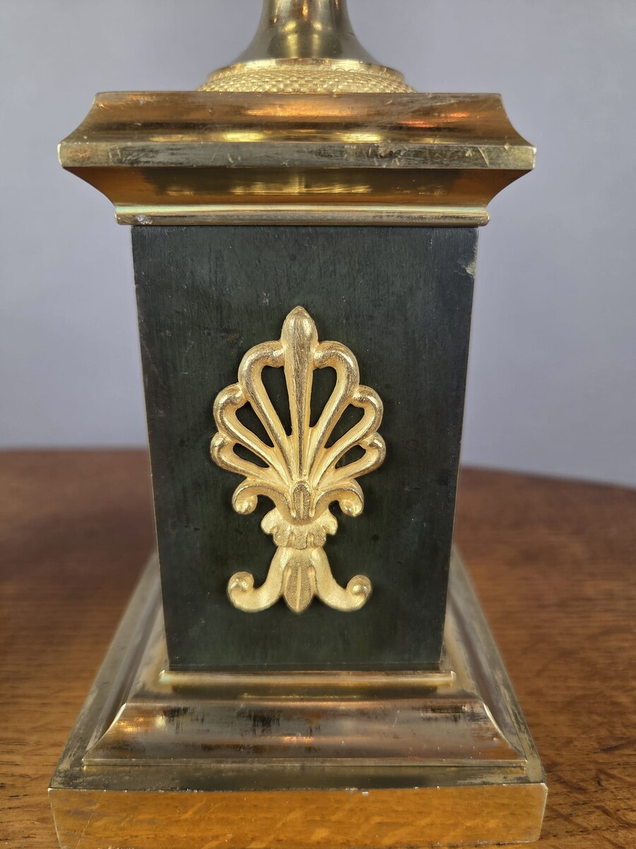 Pair of gilded bronze cassolettes from the Empire period
