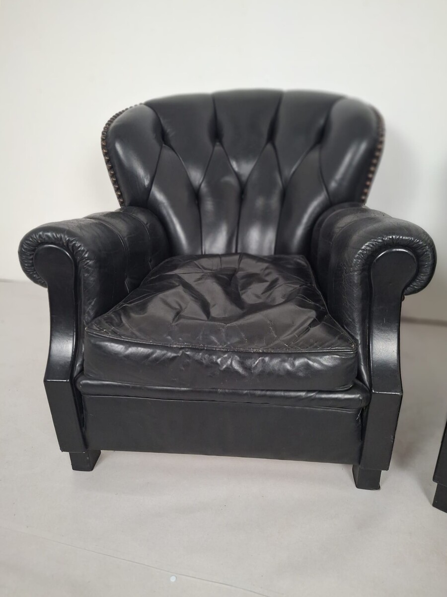 Pair of leather clubs