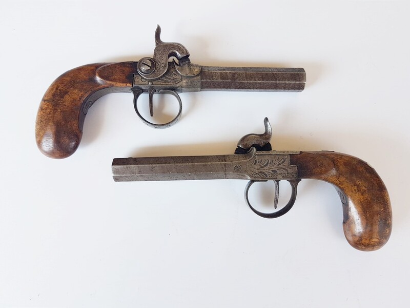 Pair of Liégeois pistols, circa 1840