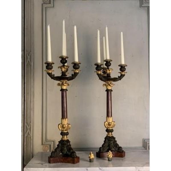 Pair of Louis-Philippe candelabras