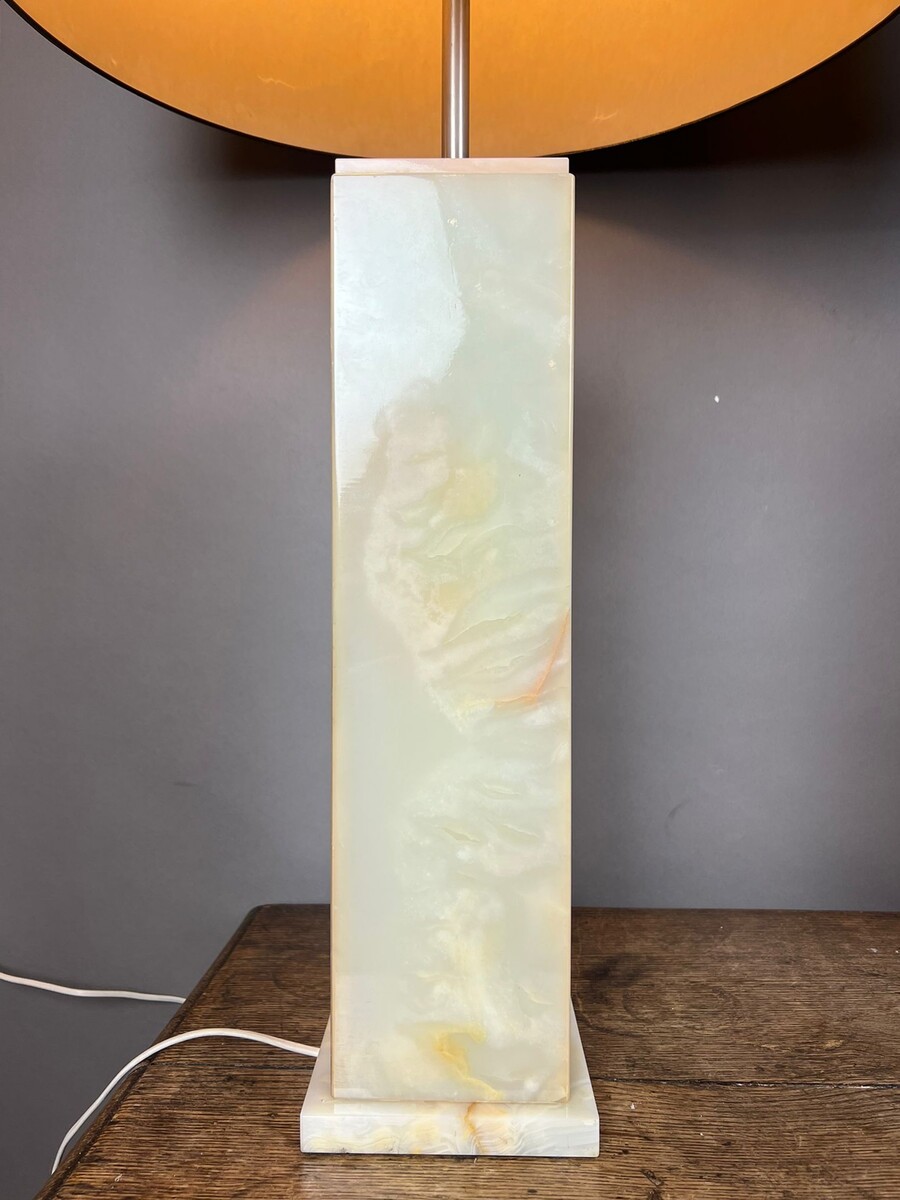 Pair of onyx lamps, circa 1970