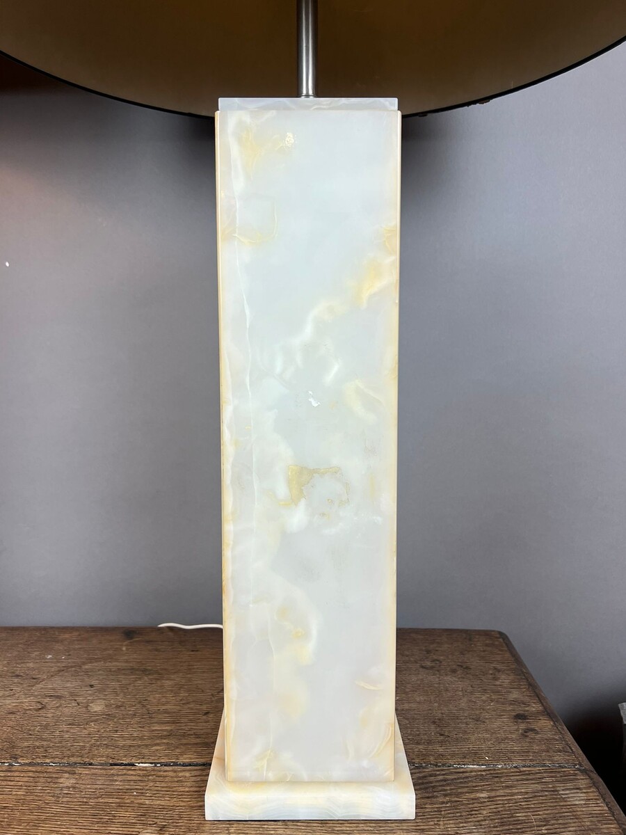Pair of onyx lamps, circa 1970