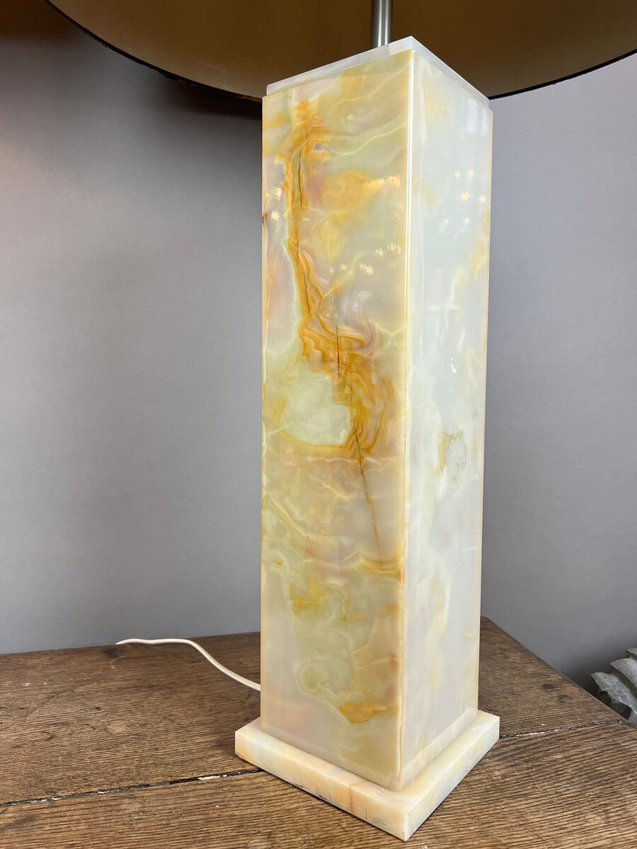 Pair of onyx lamps, circa 1970