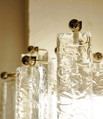 Pair of Paolo Venini cascade Wall Sconces - Murano Glass 1960s 
